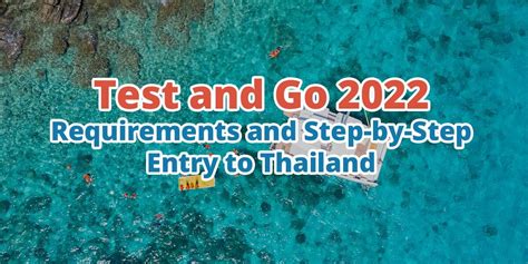 thai test and go requirements 2022